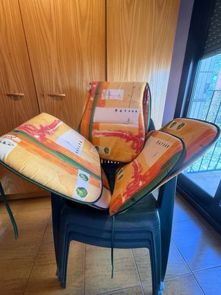 Sillas (3) de exterior con acolchado