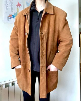 LIQUIDACIÓN: Chaqueta marrón de piel auténtica