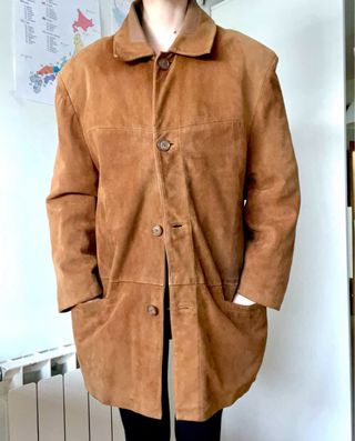 LIQUIDACIÓN: Chaqueta marrón de piel auténtica