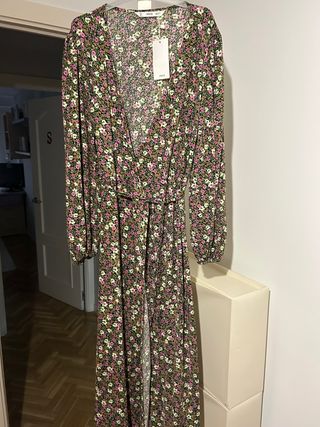 Vestido largo floral Mango talla M