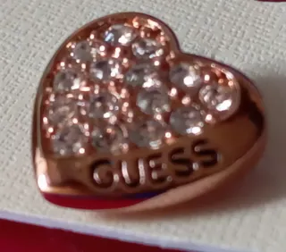 Conjunto Joyería Guess Corazón Dorado y Rosa