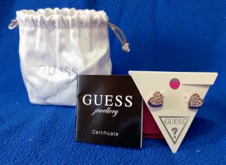 Conjunto Joyería Guess Corazón Dorado y Rosa