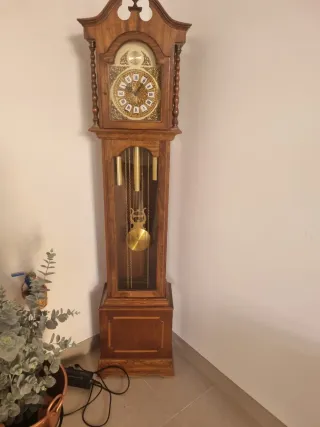 Reloj de pie clásico madera