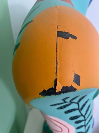 Busto decorativo pintado a mano