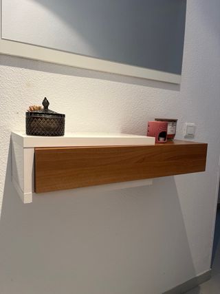 Recibidor moderno madera y cristal