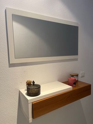 Recibidor moderno madera y cristal