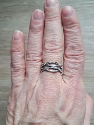 Anillo plata con circonitas