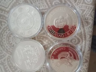 Colección Monedas Plata. 4 monedas