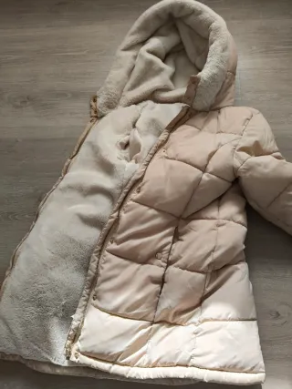 Plumífero Mango Beige Mujer