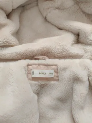 Plumífero Mango Beige Mujer