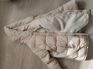 Plumífero Mango Beige Mujer