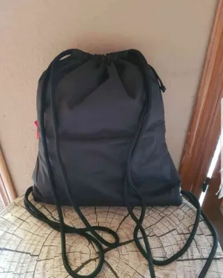 Mochila Diesel Negra con Dibujo Blanco