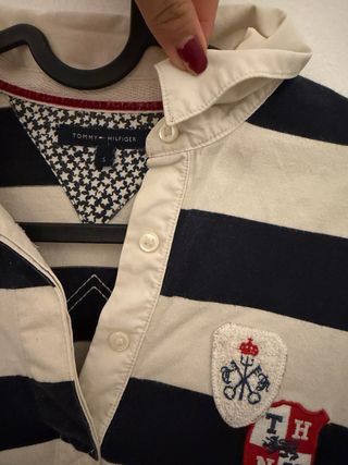 Camiseta Tommy Hilfiger Rayas Beige/Azul