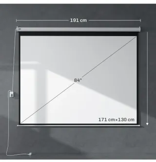 Pantalla de Proyector Eléctrica 84" 4K 8K 191x139