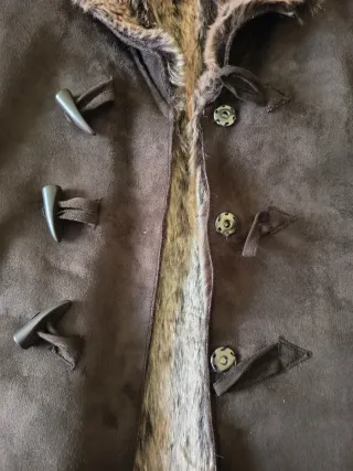 Chaleco mujer piel sintética marrón