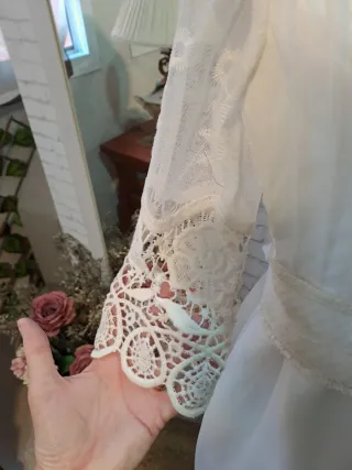 Vestido de Comunión Blanco Roto Encaje