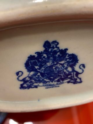 Tetera de porcelana azul y blanca