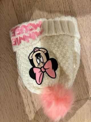 Gorro Minnie Mouse Rosa y Blanco