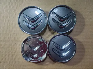 4 Tapabujes Citroën 60mm centro rueda llanta logo