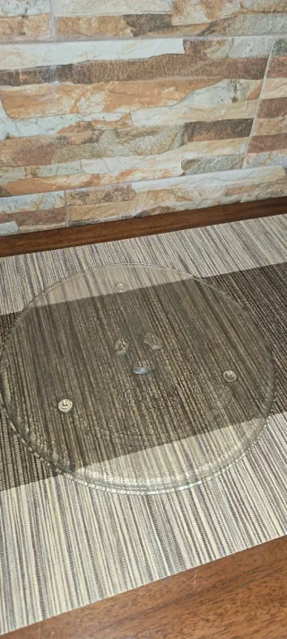 Plato giratorio para microondas de cristal