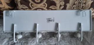 Percha decorativa madera y metal