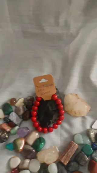 Pulsera Turquesa Roja 10mm