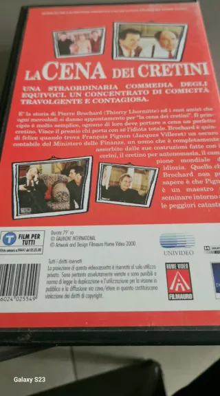 VHS La Cena dei Cretini - Commedia Italiana