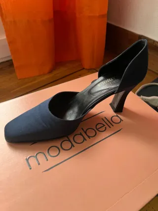 Zapatos de fiesta azul marino T.37