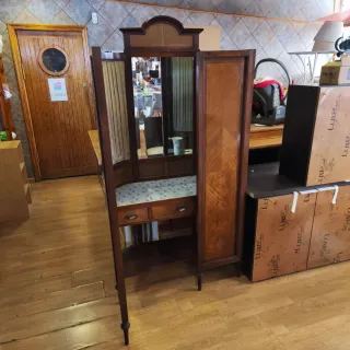 Tocador espejo antiguo modernista madera comoda