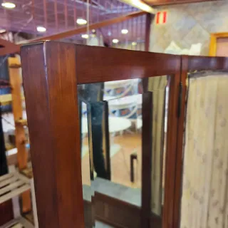 Tocador espejo antiguo modernista madera comoda