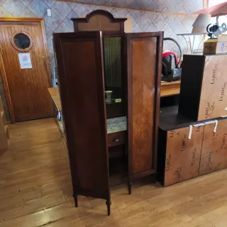 Tocador espejo antiguo modernista madera comoda