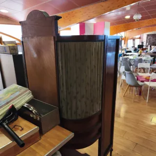 Tocador espejo antiguo modernista madera comoda