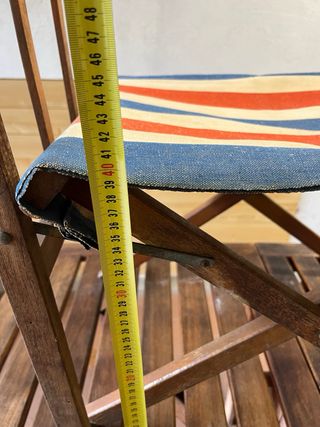 Sedia regista pieghevole legno e tessuto
