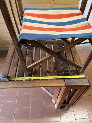 Sedia regista pieghevole legno e tessuto