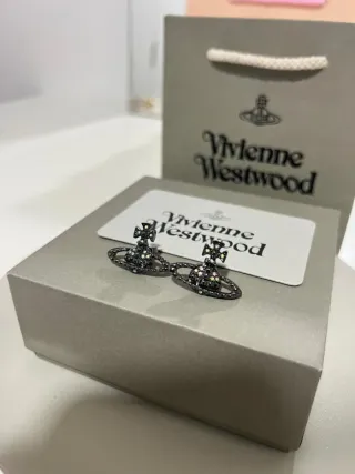 Pendientes Vivienne Westwood Orb Negro