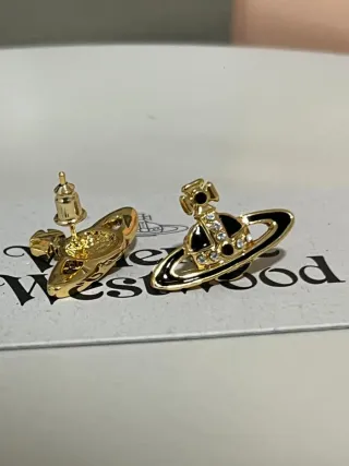 Pendientes Vivienne Westwood Orb Dorados Negros
