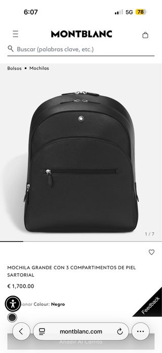 Mochila Montblanc Negra Nueva