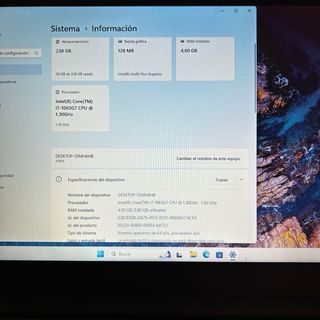 Lenovo i7 10ª Gen- SSD 256GB- Rápido y Como Nuevo.