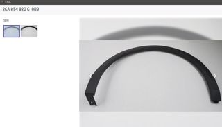MOLDURA PASO RUEDA VW T-ROC 2GA854820G 9B9