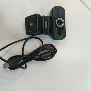 Cámara Web USB Negra con Soporte