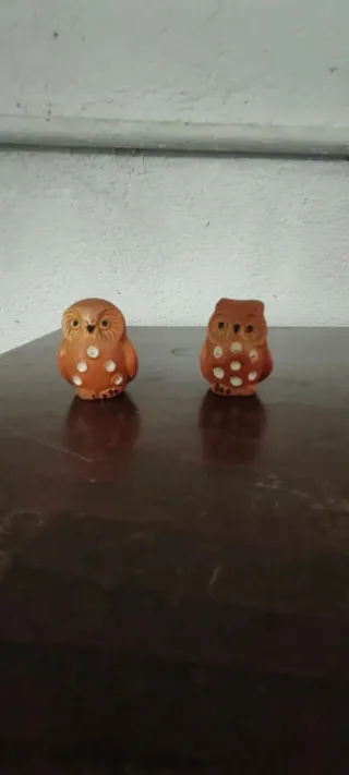 2 Buhos de Arcilla Decorativos