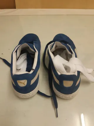 Zapatillas Puma Suede Azul y Beige