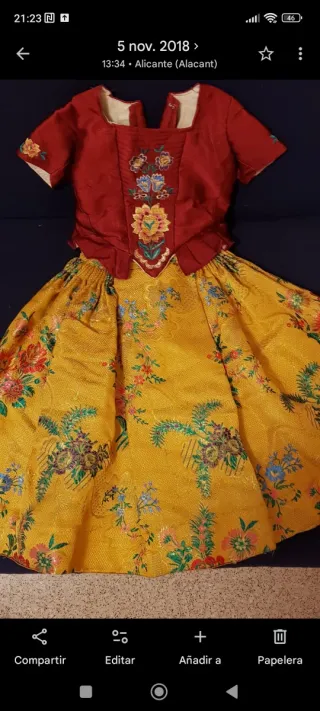 Falda y corpiño alicantina indumentaria fallera