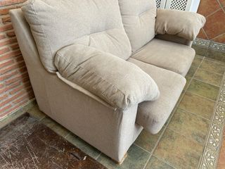 Sofá cama 2 plazas beige