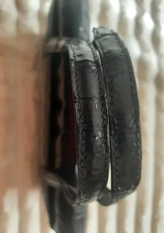 Bolso Vintage Cuero Negro 50s