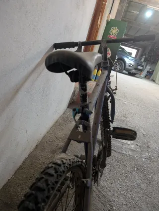 Bicicleta infantil azul vieja