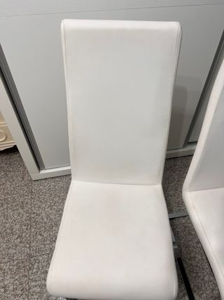 Juego de 2 sillas blancas modernas
