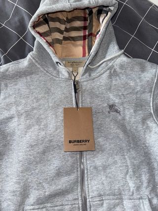 Sudadera Burberry Zip-Up Gris