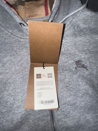Sudadera Burberry Zip-Up Gris