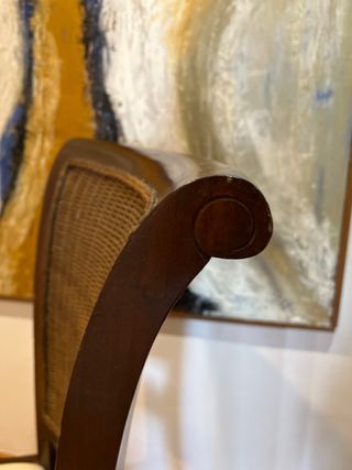 Sillas Coloniales Madera y Mimbre (4 unidades)